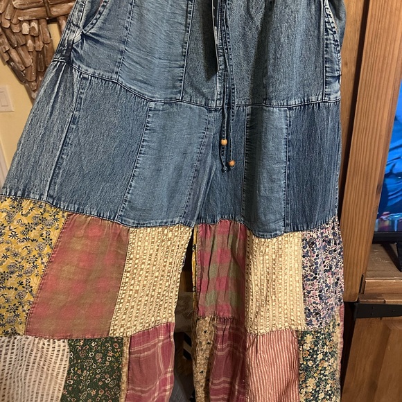 Patchwork Denim pants with Multicolor - Picture 2 of 7
